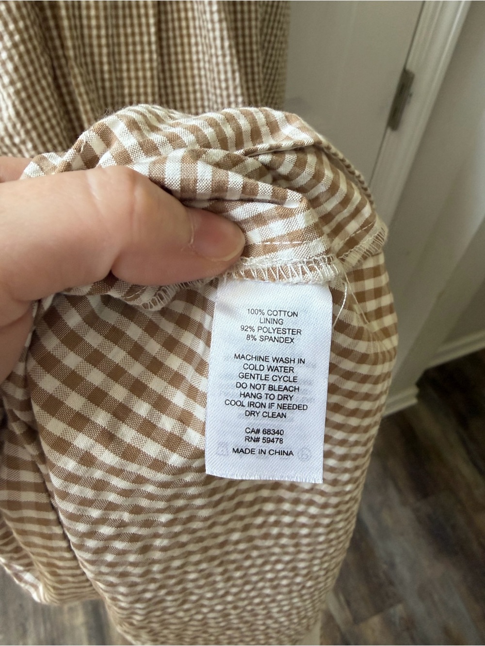 Caroline Constas Gungham Bow Maxi Dress Sz L - Picture 6 of 8